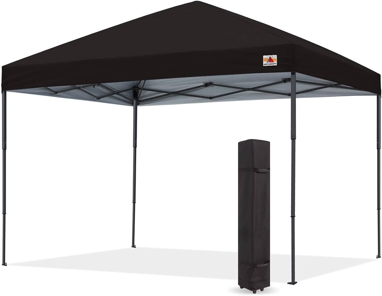 3697aada8e1cdd9073030a180bbd8eba798204df1098236d66627a3fac520f2b.jpg ABCCANOPY Durable Easy Pop Up Canopy Tent 6x6, Black - Image 1