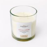 3-Wick 18oz Clear Glass Santal & Ginger Candle White - Threshold Designed with Studio McGee