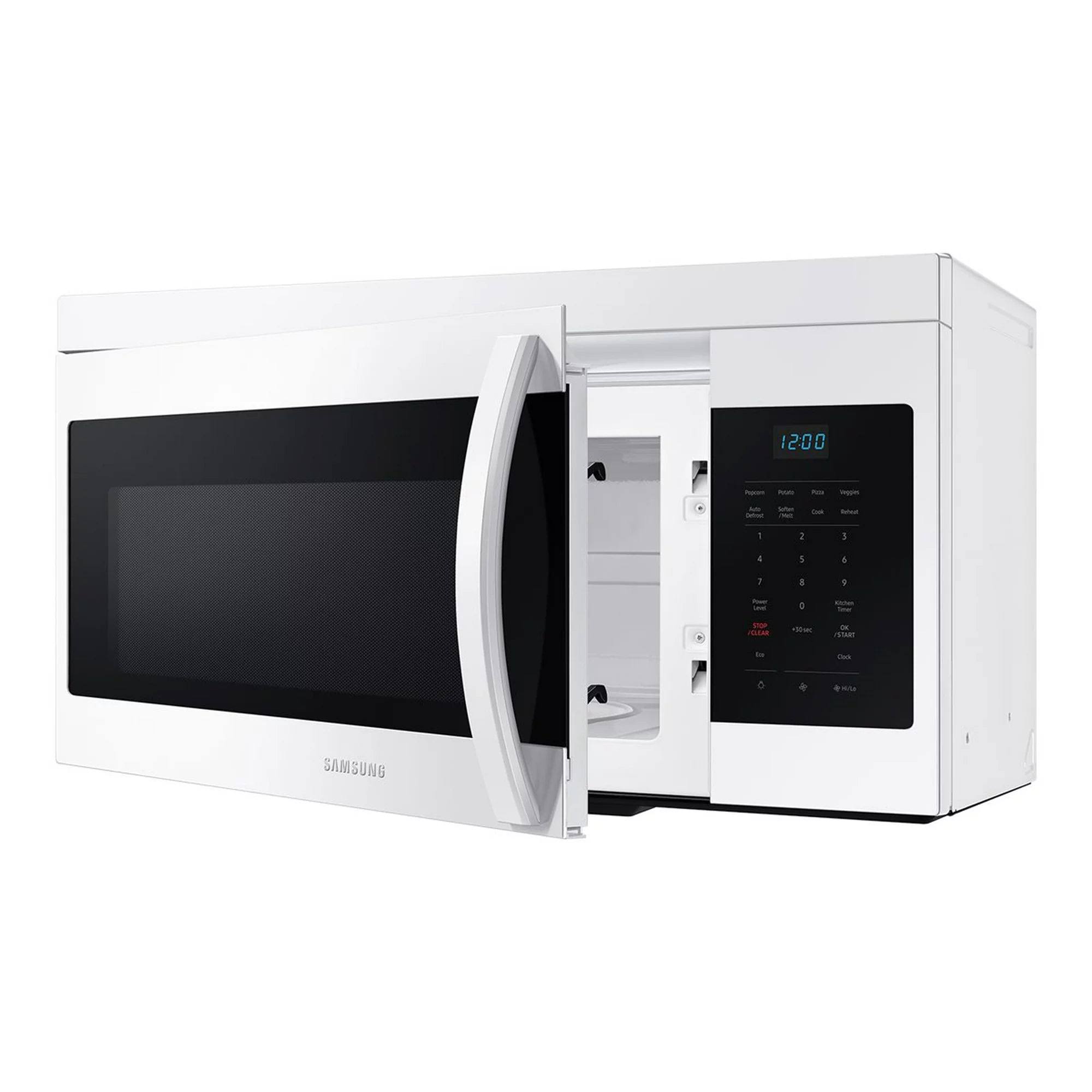 36ddfeb44dc0aeab60be56f24af255737be153c45618939f891e03c1858d2e31.jpg Samsung 1.6 Cu. ft. White Over The Range Microwave-ME16A4021AW - Image 1