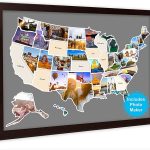 USA Photo Map, Travel Map - 24 x 36" 50 States Photo Map of The United States Includes Photo Maker - Gift for Travelers Couples Visited States Map -
