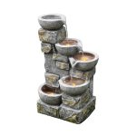27-in H Resin Tiered Fountain Outdoor Fountain Pump Included