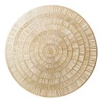 Mainstays Zayne Pressed Vinyl Round Table Placemat - Gold - 15.8 in