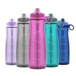 Pogo BPA-Free Tritan Water Bottle with Soft Straw, Fuchsia, 40 oz.