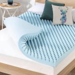 Best Price Mattress 4 inch Egg Crate Memory Foam Mattress Topper with Cooling Gel Infusion, CertiPUR-US Certified, TwinXL Light Blue
