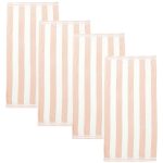 Great Bay Home Cotton Cabana Stripe 4-Pack Beach Towel (4 Pack - 30 inch x 60 inch, Dusty Rose), Size: 4 Pack - 30 x 60, Pink