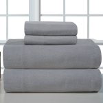 Pointehaven Heavy Weight Cotton Flannel Sheet Set - Grey - Twin