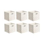 Basics Collapsible Fabric Storage Cubes with Oval Grommets - 6-Pack, Linked