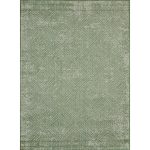 Breyleigh Carzon Cream/Green 6 ft. 7 in. x 9 ft. 2 in. Geometric Polypropylene Indoor/Outdoor Area Rug