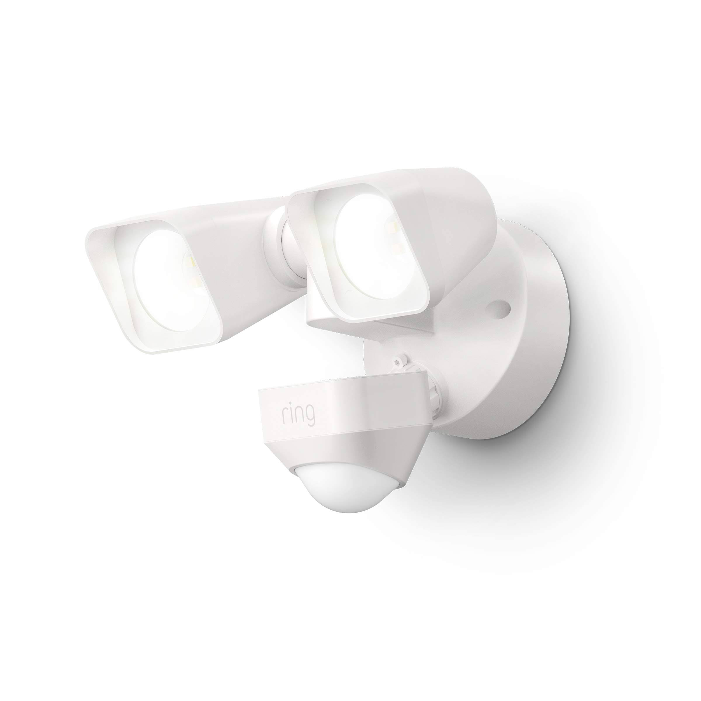 37f8fadbd566786aa1753a280f67c7940238e99982e468b3abce4bd86485f673.jpg Ring Smart Lighting ÿ Floodlight, Wired, Outdoor Motion-Sensor Security Light, White (Bridge Required) - Image 1