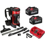 Milwaukee M18 Fuel 18-Volt Lithium-Ion Brushless 1 gal. Cordless 3-in-1 Backpack Vacuum Kit w/(2) M18 High Output 6.0 Ah Batteries