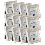 White Leaf Corner Accents Mini Frame by Studio D��cor - Decorative Picture Frame for Home, Office, Living Room - Bulk 12 Pack