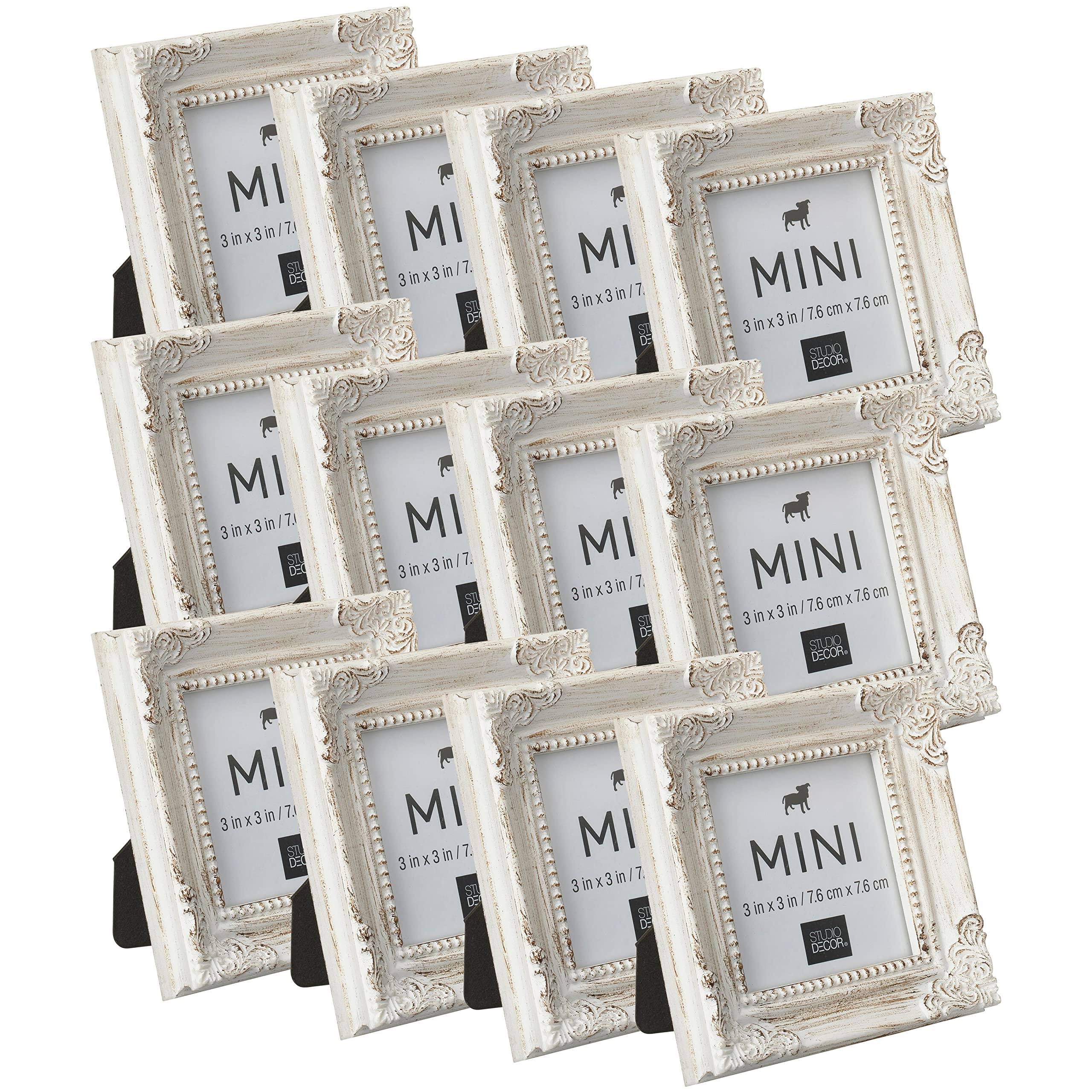 382cbc2537310fd2d9b956bf71de596acc3f448c33da7e47a921753af09cc651.jpg White Leaf Corner Accents Mini Frame by Studio D��cor - Decorative Picture Frame for Home, Office, Living Room - Bulk 12 Pack - Image 1