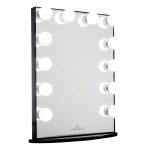 Hollywood Glow XL Vanity Mirror in Pro Black | 26.5 x 8 x 32 in | Impressions Vanity Co. | Aluminum/Glass