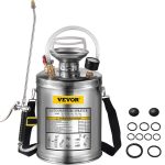 1 gal. Stainless Steel Sprayer Metal Pump Sprayer with 12 in. Wand, Ha