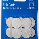 Waxman SoftTouch 1" Hardwood Beige Round Self Stick Felt Furniture Pads - 16 ct