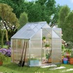 Outsunny 6' x Aluminum Greenhouse Polycarbonate Walk-In Garden Kit