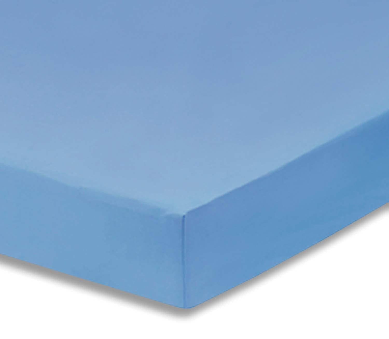 38a424a1ede70005c09d09e7d0e04a04c326359a0bab8829045f48fd1921bb38.jpg Everyday Kids Fitted Crib Sheet - Light Blue - Image 1