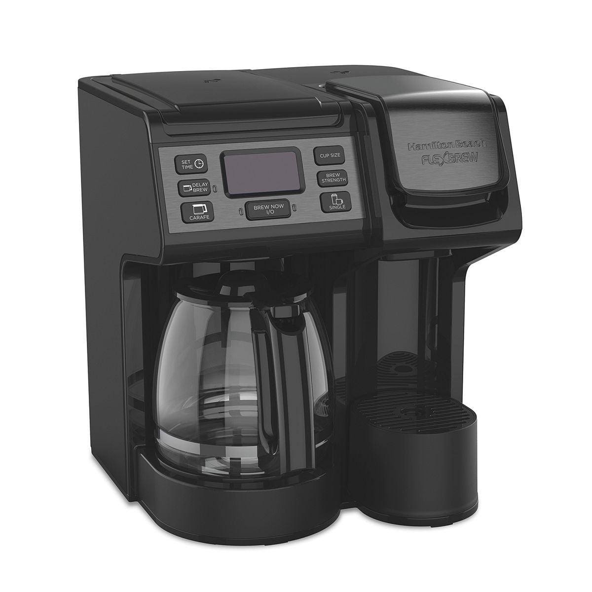 38ce7f1920a386813bbd28f0516b54cc1c05d8d3c93ccf510a5edeaf0ee928c8.jpg Hamilton Beach FlexBrew Trio Coffee Maker, Black - Image 1
