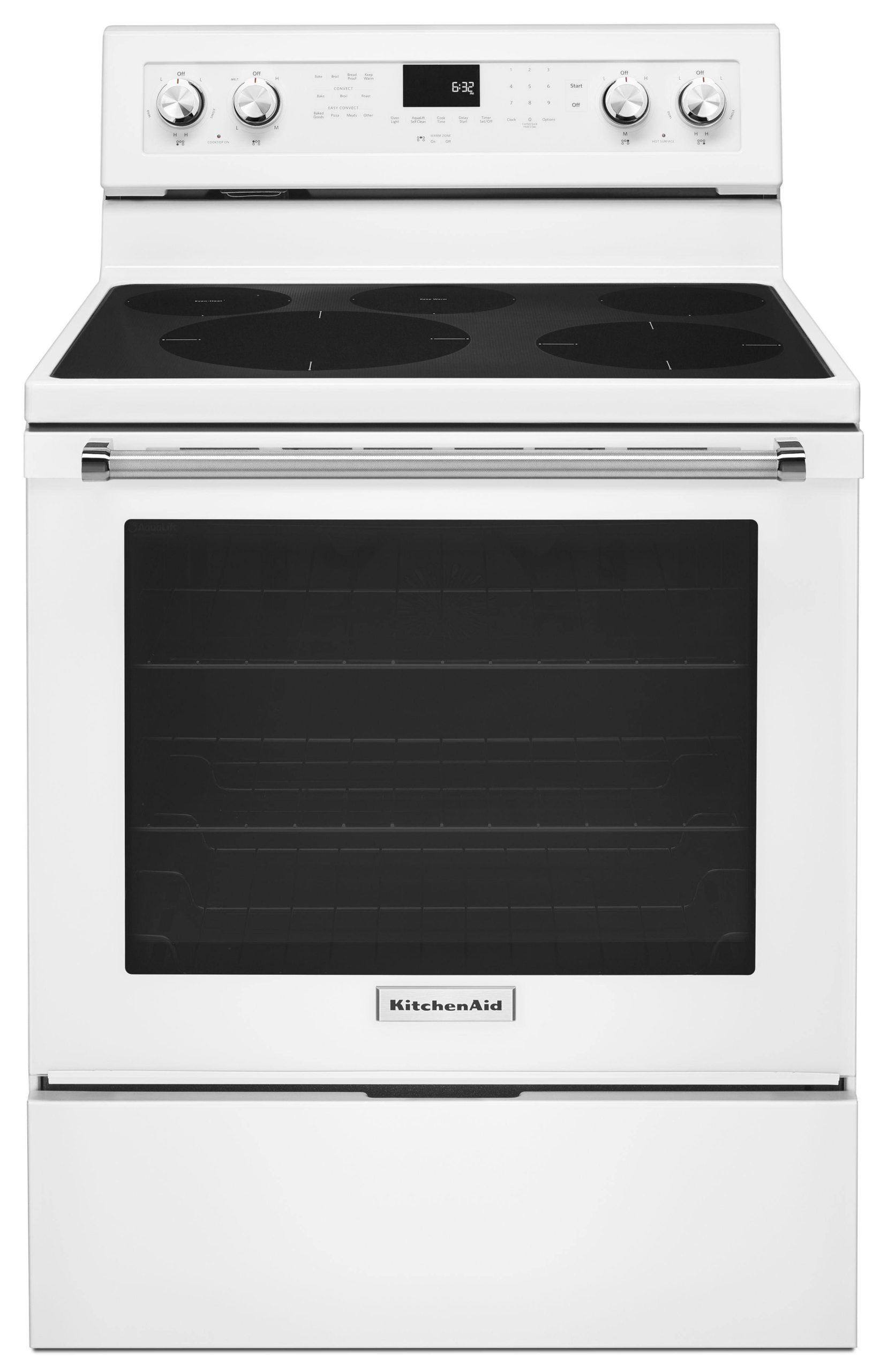 38da3f4127975cd0d8846bc1b7a7ca033b535fcea0fd1991d8d3e877ff217cfd.jpg KitchenAid 30" White Electric Convection Range - Image 1