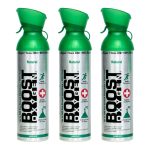 3 Pack Large 10-Liter Boost Oxygen Portable Pure Canned Natural Oxygen Canister Bottle for High Altitudes, Athletes, and More, Flavorless