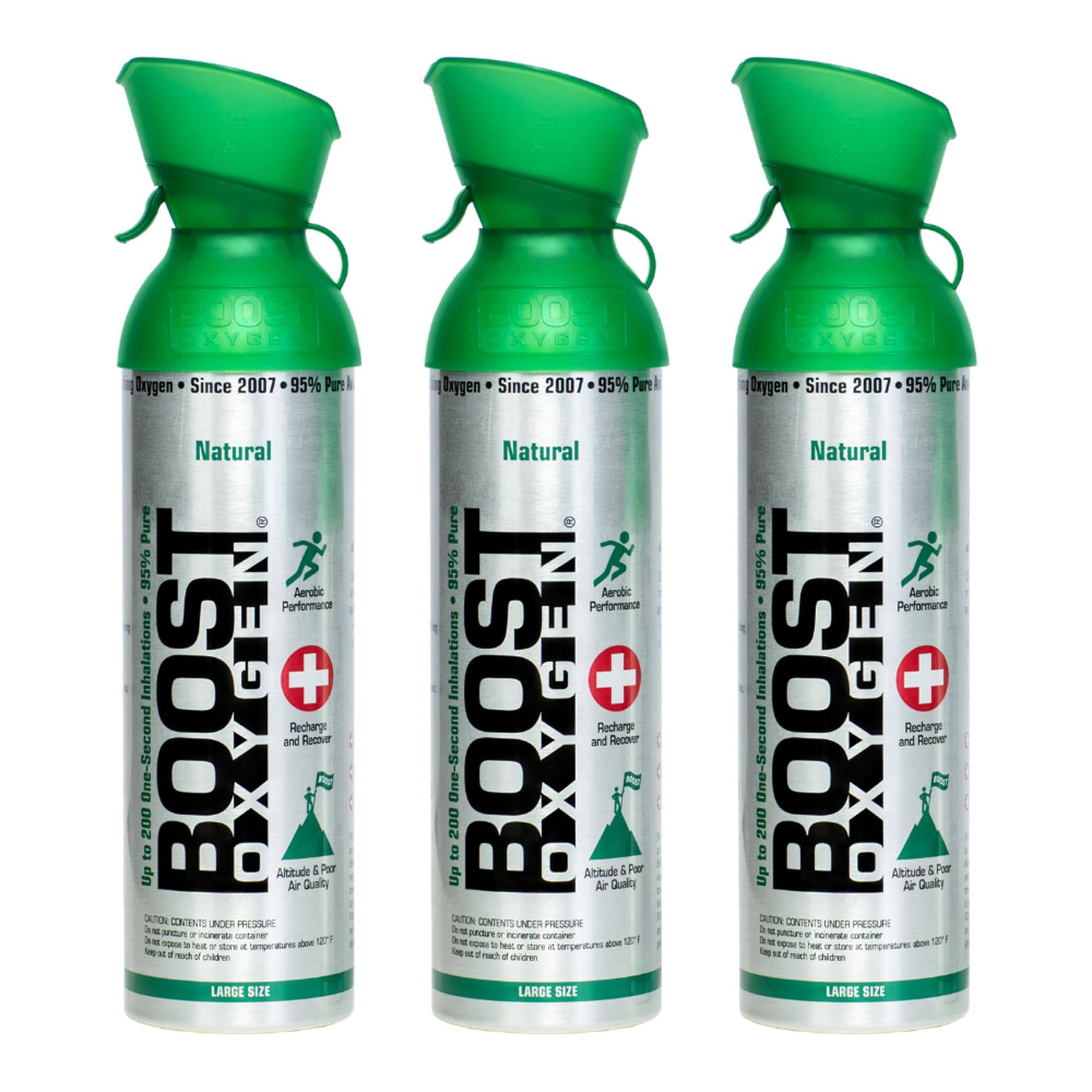 38f95e0e5e0287563e9007a771d96c59963d87bb7f221dd2a34b4a635f8125d4.jpg 3 Pack Large 10-Liter Boost Oxygen Portable Pure Canned Natural Oxygen Canister Bottle for High Altitudes, Athletes, and More, Flavorless - Image 1
