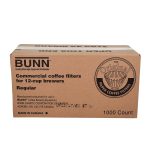 Bunn Commercial Coffee Filters, 12-Cup size, 1000/Carton