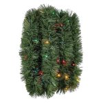 25 ft Pre-Lit Soft Artificial Christmas Garland, Multi-Color Incandescent Lights, by Holiday Time, Size: 25'