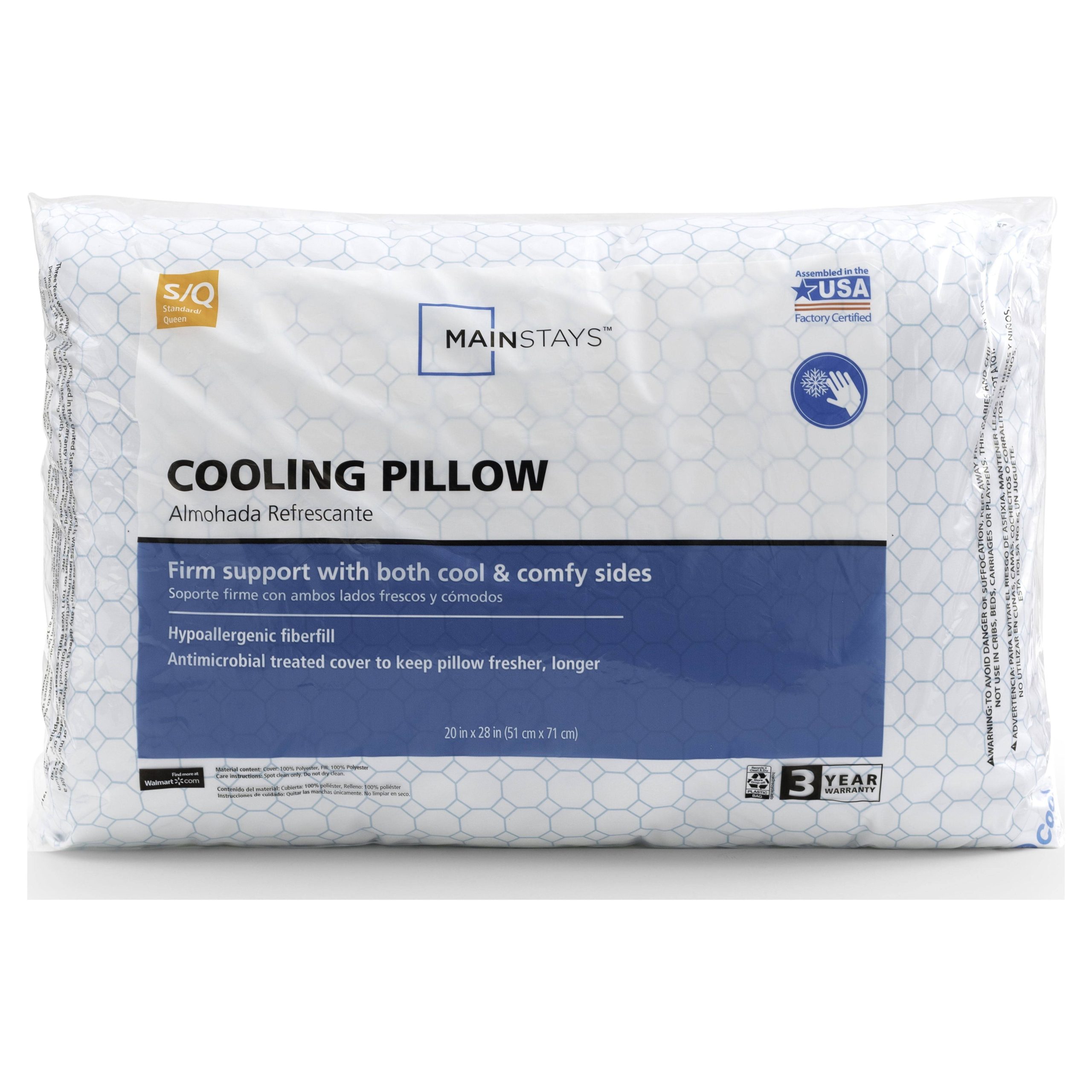 395a57e027a0f21aa987d2e6eba4b5a04914ca42f41fc903e0c80ca292cb74ef.jpg Mainstays Cooling Bed Pillow, Standard/Queen, Size: StandardQueen - Image 1