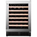 54-Bottle Freestanding or Built-In Stainless Steel Wine Cooler