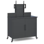 AECOJOY Outdoor Storage Cabinet with TV Mount for 40–85 Inch TVs, Outdoor TV Stand with Storage Cabinet Waterproof