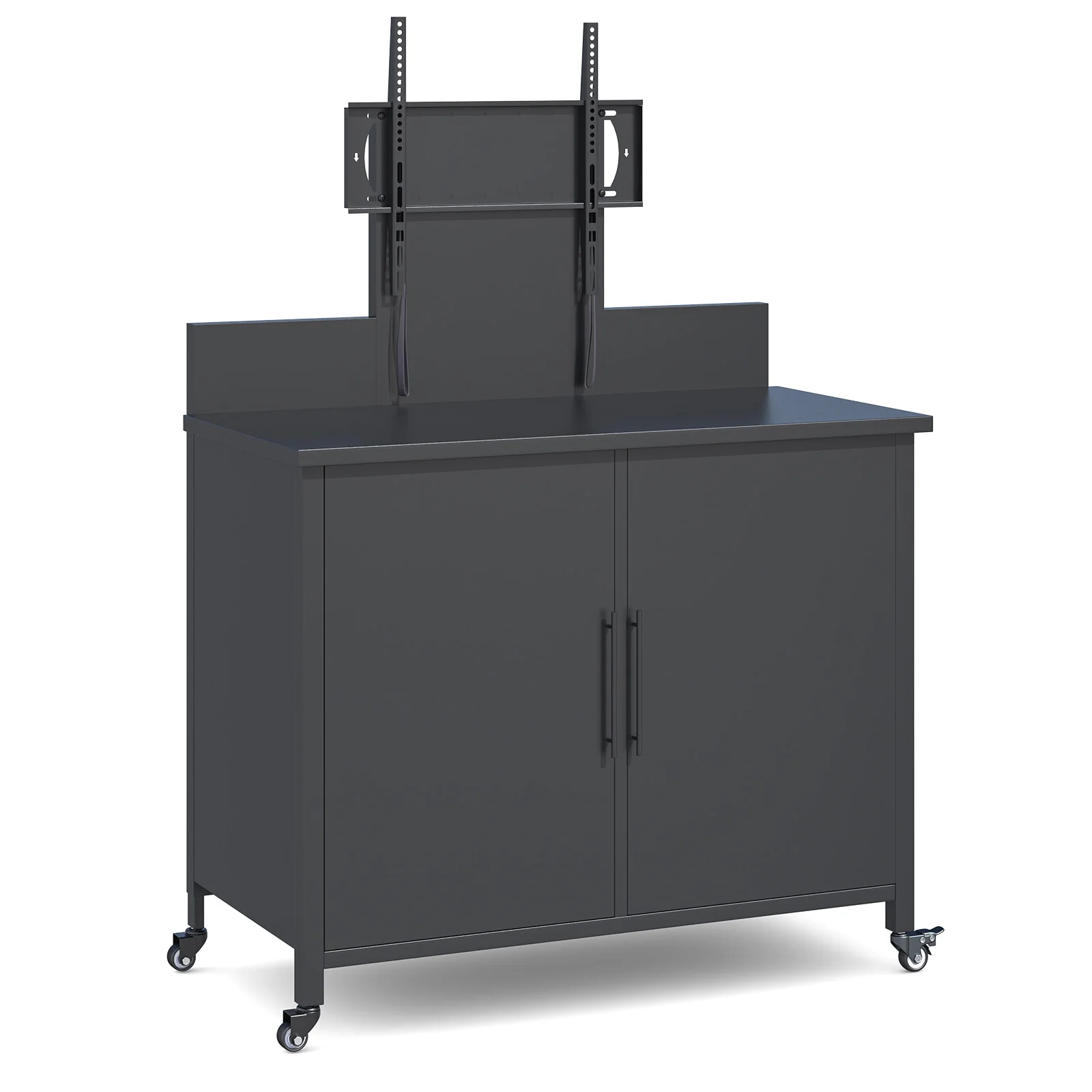398243432813917c877993db52b809899efbd58b798f8f6a73403a0b3fee4b4d.webp AECOJOY Outdoor Storage Cabinet with TV Mount for 40–85 Inch TVs, Outdoor TV Stand with Storage Cabinet Waterproof - Image 1