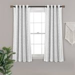 Lush Decor Hygge Stripe Window Curtain Panels Black/White 52x84 Set