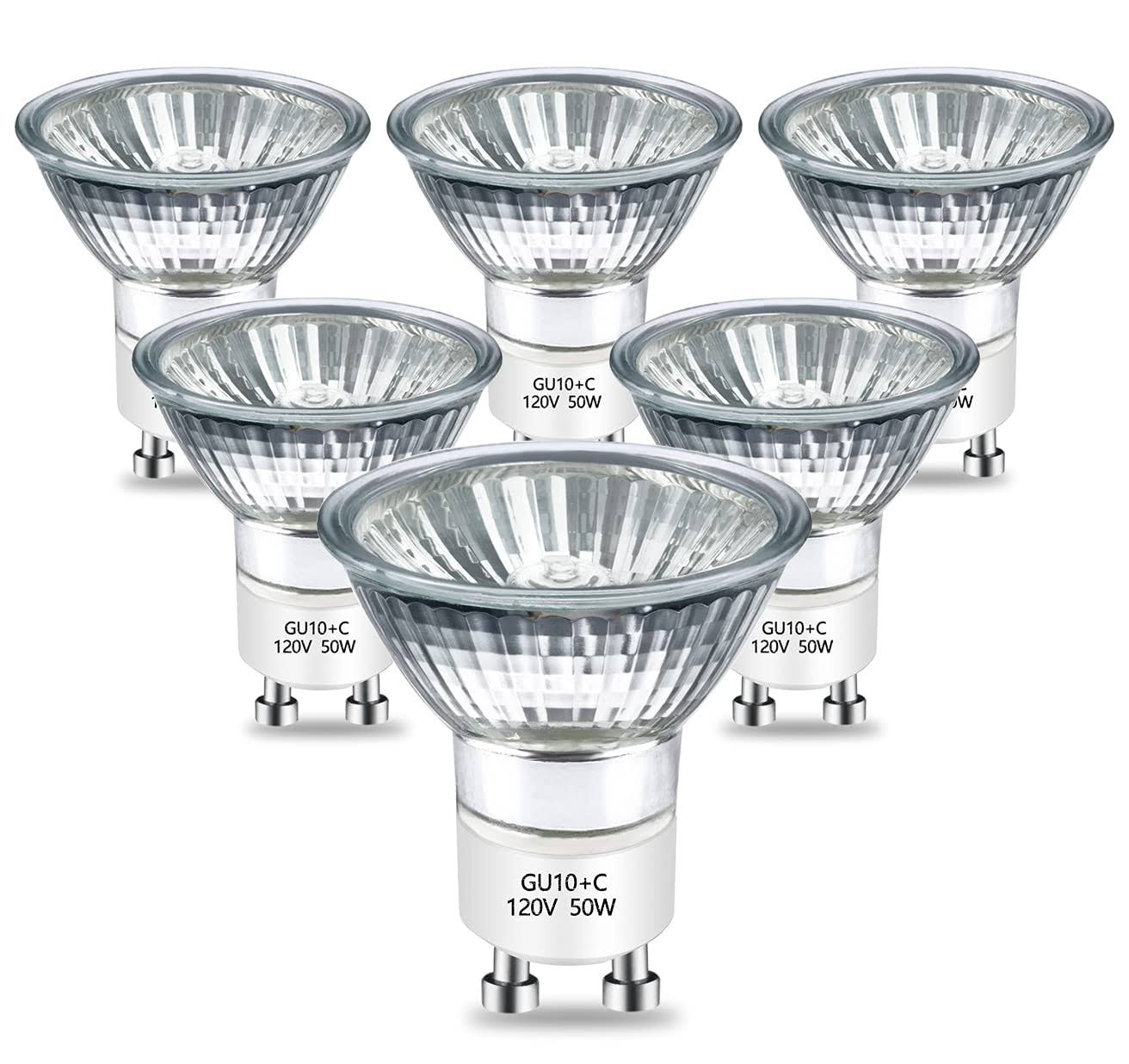 39a008e05075acd30926a34dc39d960c03fc6b01eff67a379076cfbcd0cfe427.jpg Bogao GU10 Halogen Bulb 120V 50W Halogen Light Bulbs, 2800K Warm White GU10 Dimmable for Track Light Bulbs ,Glass Cover for Range H - Image 1