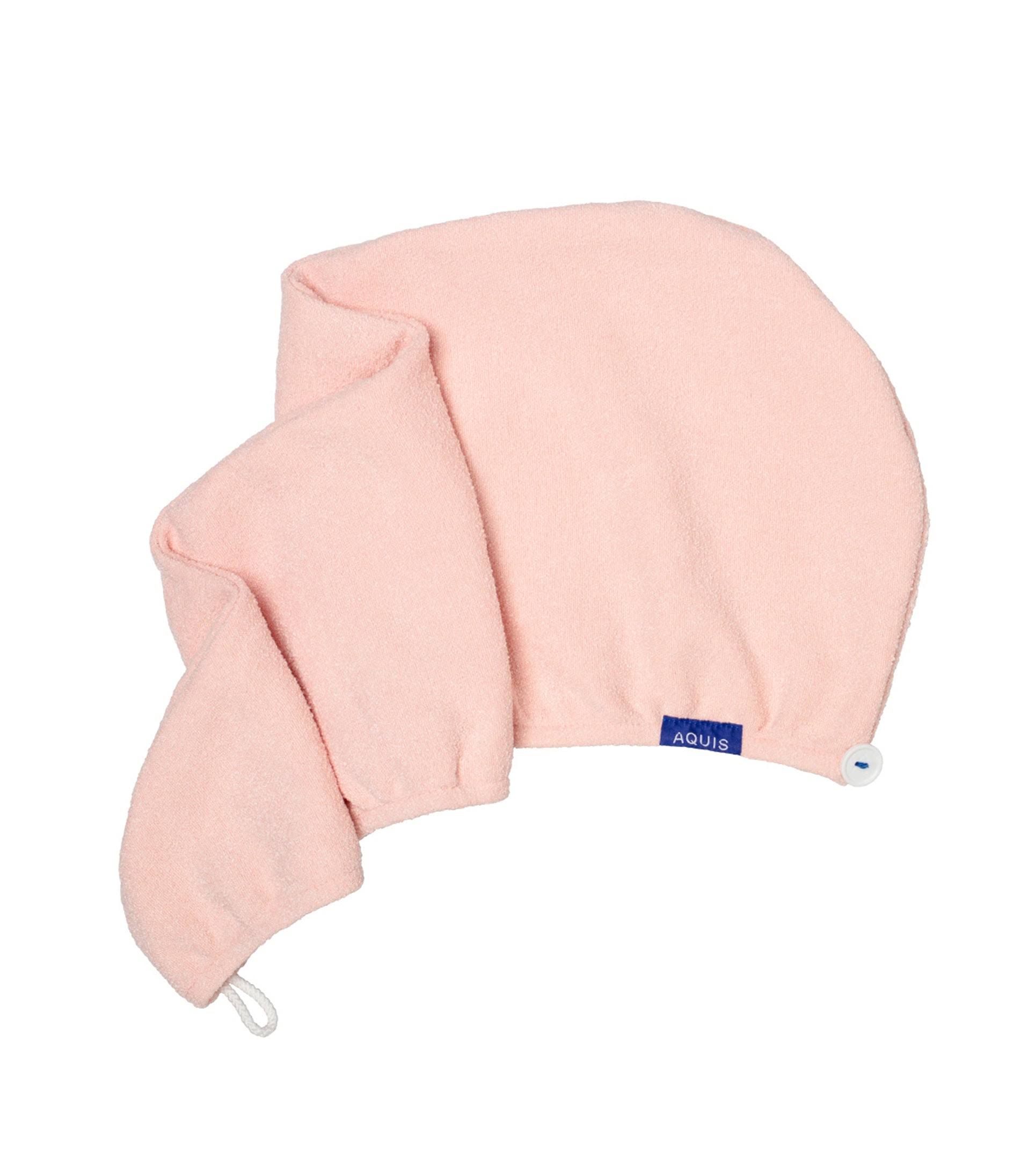 39a4c7d4d3aad7e209f1ea2b5f558be984484befc16554523c5834b9f5a40659.jpg Aquis Hair Wrap Drying Towel Tool Recycled Microfiber - Lotus Pink - Image 1