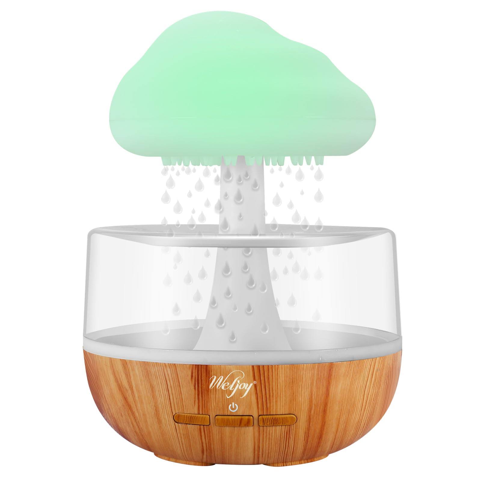 39dbf472e33738180604ceb52b882bbb2d2dd7a8038339ab70fcafe51595c892.jpg Weljoy Zen Raining Cloud Night Light Aromatherapy Essential Oil Diffuser Micro Humidifier Desk Fountain Bedside Sleeping relaxin - Image 1