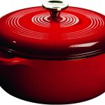 Lodge Enameled Cast Iron 4.6-Quart Dutch Oven, Red