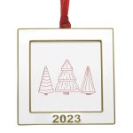 Gold & White 2.5" x 2.5" Christmas Ornament Frame by Studio Decor | Michaels