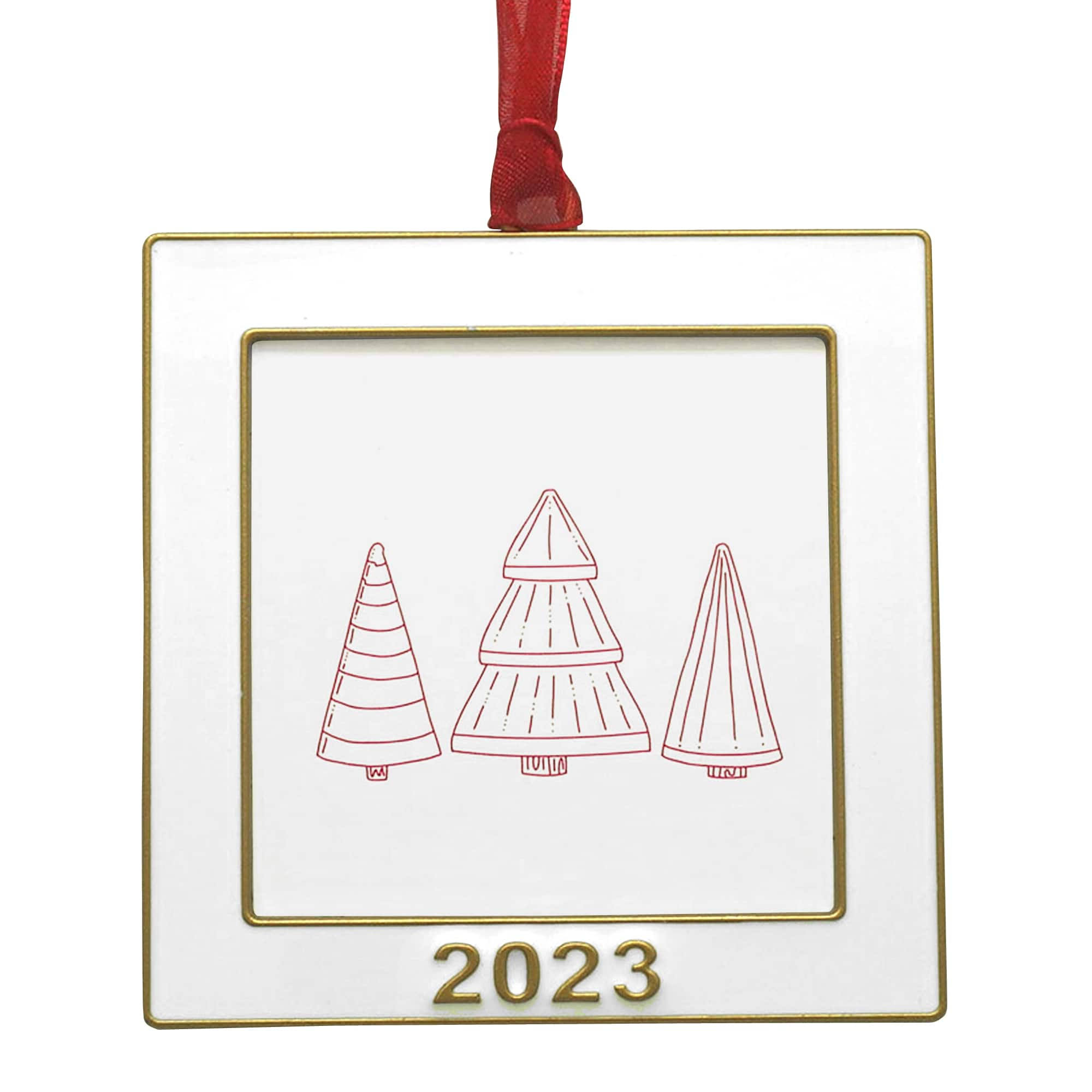 39f182df9875a1b0d21b315cf2f38d29cd8c6d4897ea313d73614531d51df2e3.jpg Gold & White 2.5" x 2.5" Christmas Ornament Frame by Studio Decor | Michaels - Image 1
