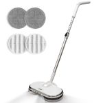 Cordless Electric Mops for Floor Cleaning AlfaBot WS-24 Electric Spin Mop Electric Mop with Water Sprayer and LED Headlight Lightweight & Recharge