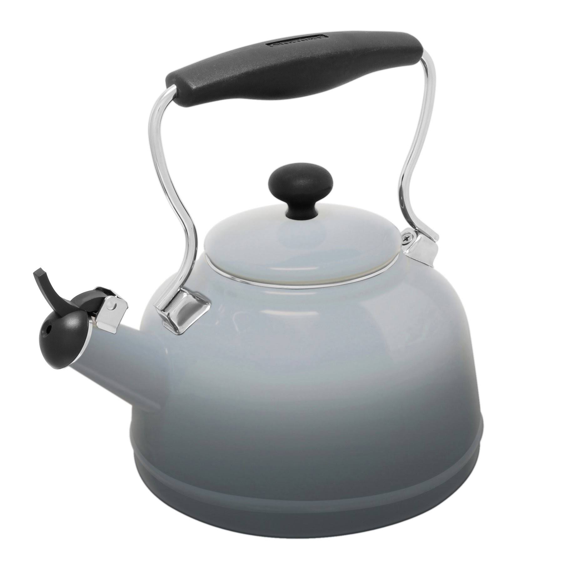 Chantal Lake Grey Enamel-on-Steel 1.7 Quart Vintage Teakettle