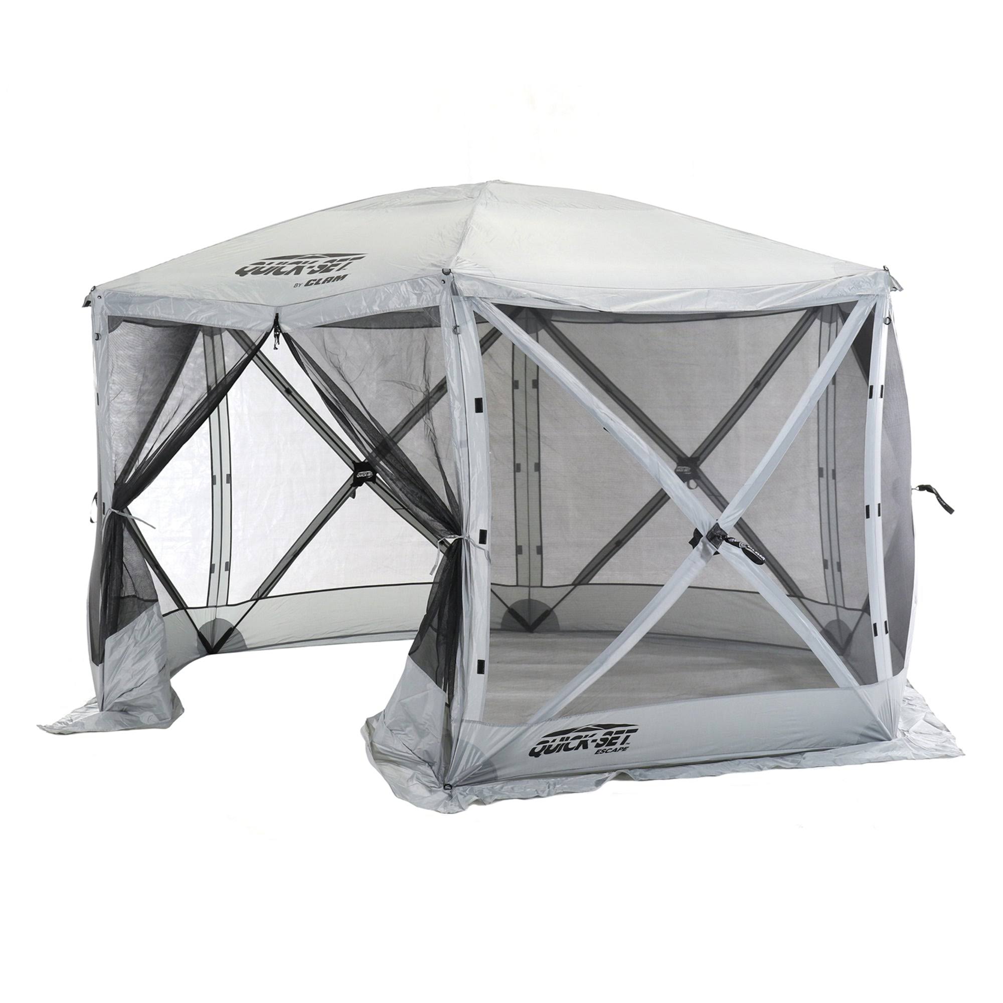3a2ebce41f5529d39ae0ca86b469f78f775fcfc81fc40913a25708ccd77d8241.jpg Quick-Set Escape Portable Camping Outdoor Gazebo Canopy Shelter Gray - Image 1