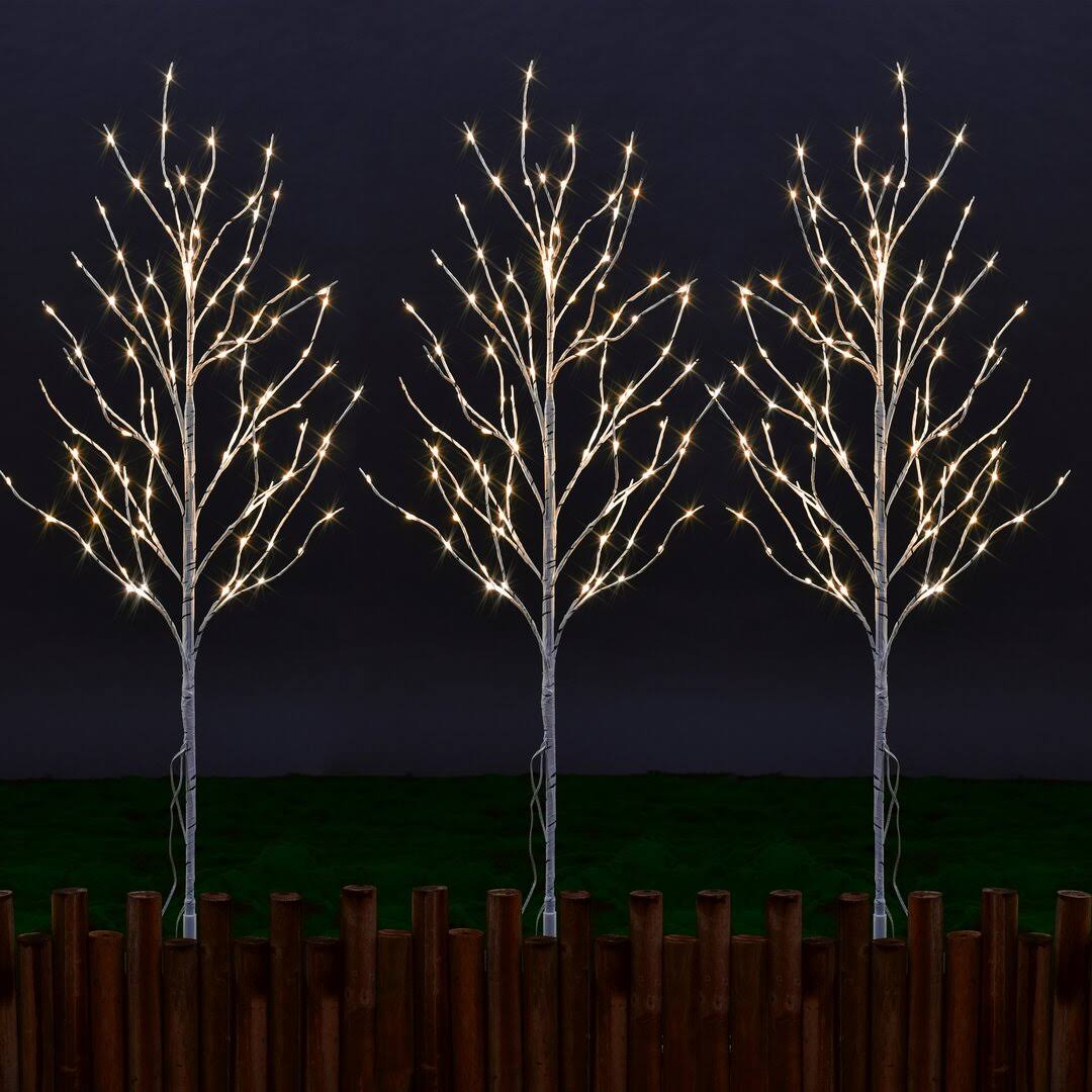 3a388153c56d8e81983ee6630811a3546df841fc524cfb958b4ef02222c3eb73.jpg Birch Willow Twig Lighted Trees & Branches Lightshare Color: White - Image 1