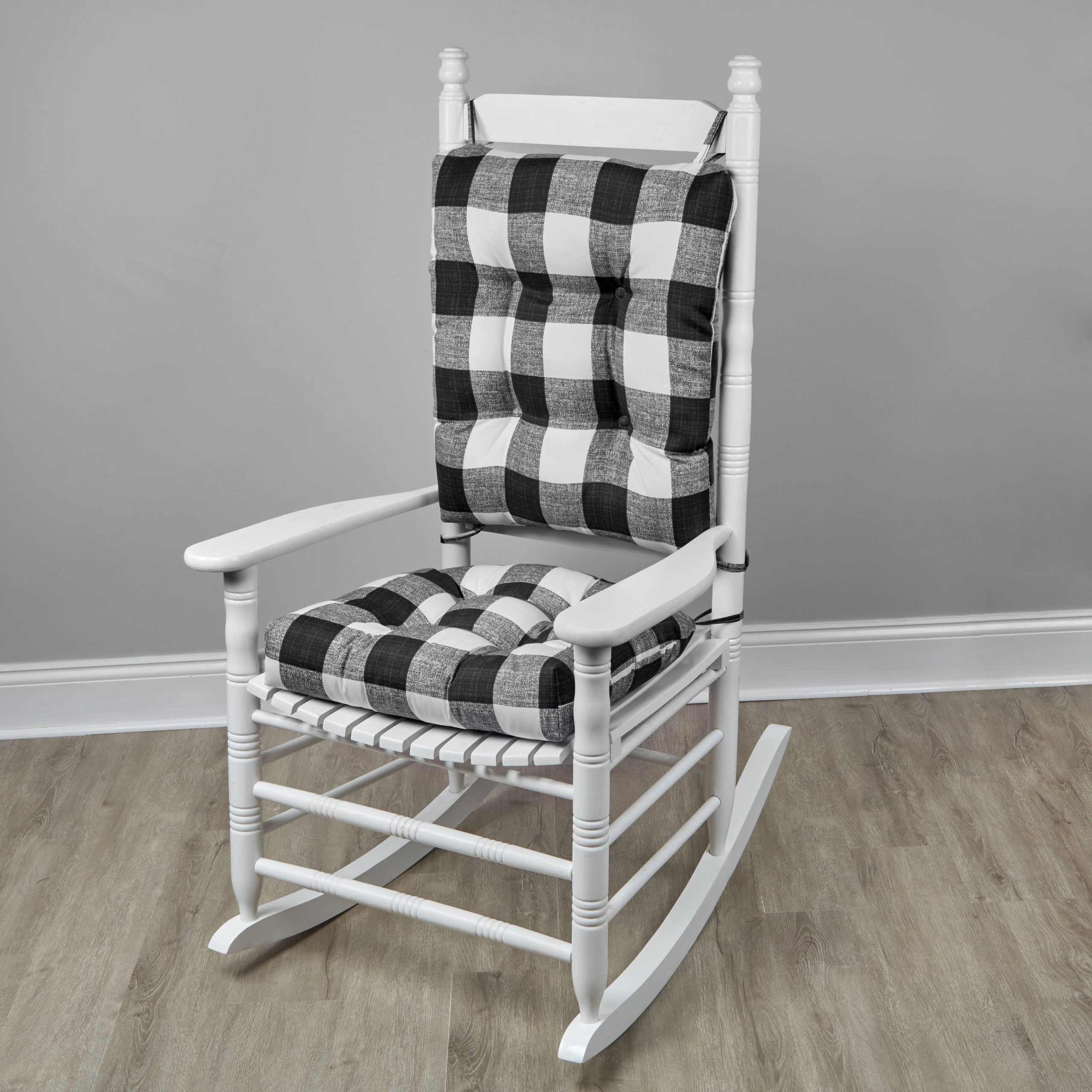 3a4e65ac28d4261bcf2ac3ecc9cd53847f5ee65ec2c1f28dd63f7cb380a14ec0.jpg Klear Vu Solarium Jurby Indoor/Outdoor Rocking Chair Pad Seat and Seatback Cushion Set, 859651XL-19 - Image 1