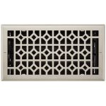 Appert Steel Wall Register Signature Hardware Brushed Nickel 6" x 14"