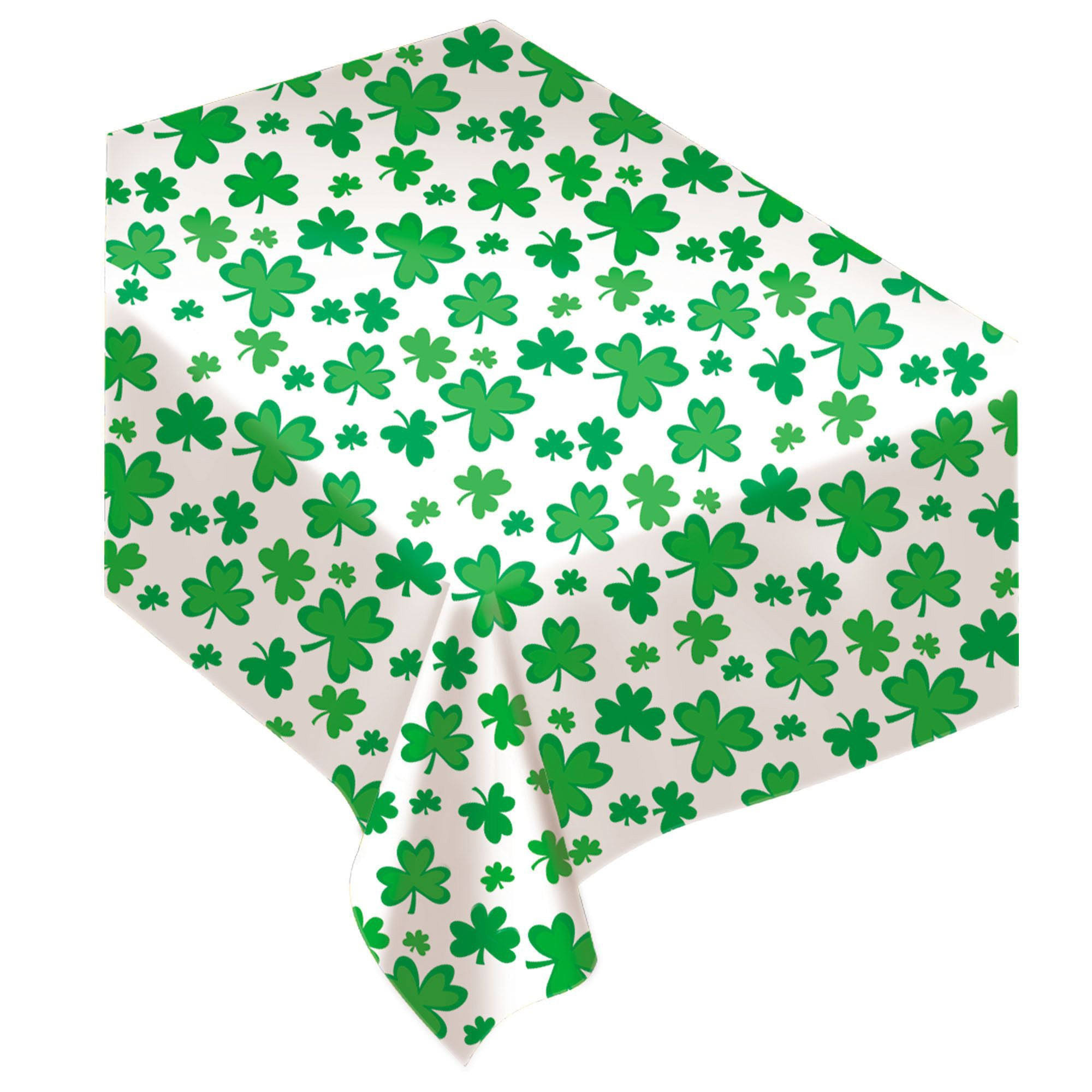 3a71014b51be5eed0eda64734b37208a4e8b89653353852a42bede005c34f207.jpg Shamrocks Flannel-Backed Vinyl Table Cover St. Patrick's Day | Holiday - Image 1