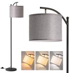 addlon Floor Lamp for Living Room with 3 Color Temperatures, Standing Lamp with Linen Lampshade for Bedroom, Office, Lamps with 9W LED Bulb Included