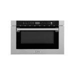 ZLINE 24" 1.2 Cu ft Built-In Microwave Drawer with A Traditional Handle in Fingerprint Resistant Stainless Steel (MWD-1-SS-H)