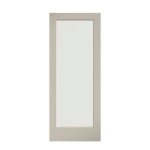 EightDoors 80" x 24" 1-Lite French Clear Glass White Prefinished Solid Wood Core Door