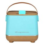 Frigidaire, Portable Top Opening Lid Insulated 6-Can Mini Personal Fridge Cooler, Efmis310, Blue