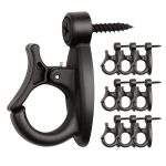 GEZIDEA Light Hanger Hooks, Screw-In Hooks for Hanging String Lights and Wire,Plants,Wind Chimes,Black,20 Pack